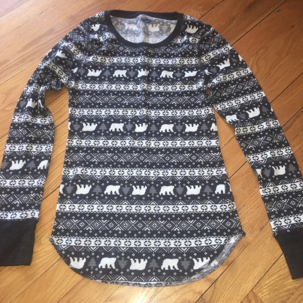 Black and white pj top